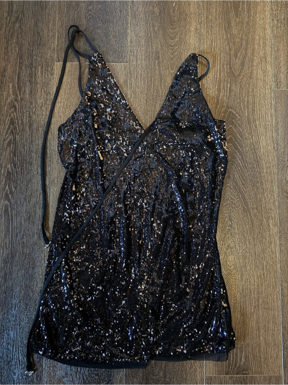 Free People Black Sequin mini dress